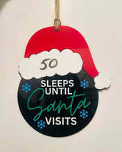 Load image into Gallery viewer, Countdown to Christmas Santa Ornament