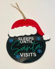 Load image into Gallery viewer, Countdown to Christmas Santa Ornament