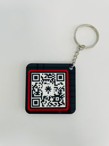 Double Sided Acrylic QR Code Keychain