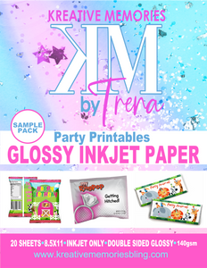 Glossy Party Printable Paper-Inkjet Sample Pack