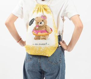 Bleached Drawstring Backpack
