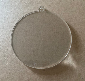 Blank Acrylic Ornament w/Top Hole (5pk)