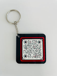 Double Sided Acrylic QR Code Keychain