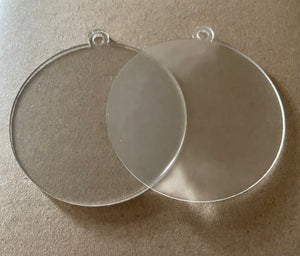 Blank Acrylic Ornament w/Top Hole (5pk)