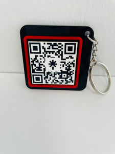 Double Sided Acrylic QR Code Keychain