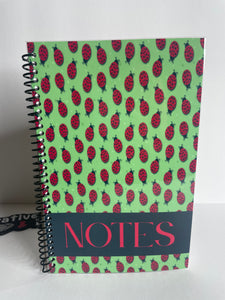 Green Red Ladybug Journal