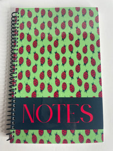 Green Red Ladybug Journal