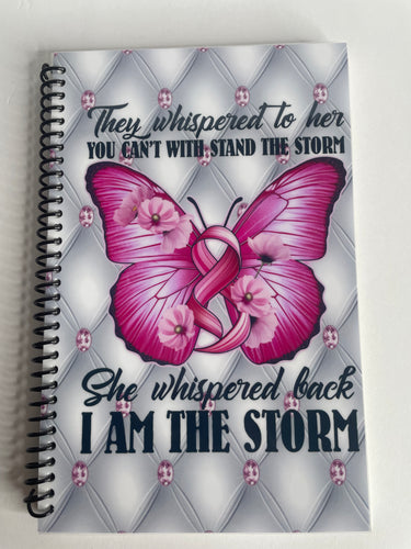 Breast Cancer Storm Glitzy SilverJournal