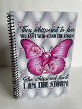 Load image into Gallery viewer, Breast Cancer Storm Glitzy SilverJournal
