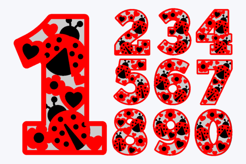 LadyBug 3D Numbers