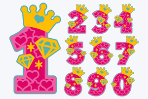 Princess 3D Numbers