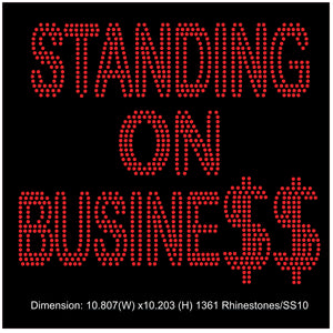 Standing on Business Rhinestone Template