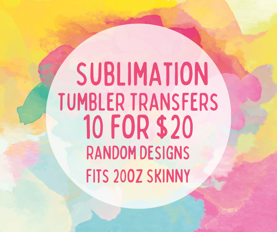 Mystery Sublimation 20oz Tumbler 3D Designs