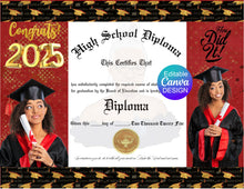 Load image into Gallery viewer, Diploma Chip Bag Template