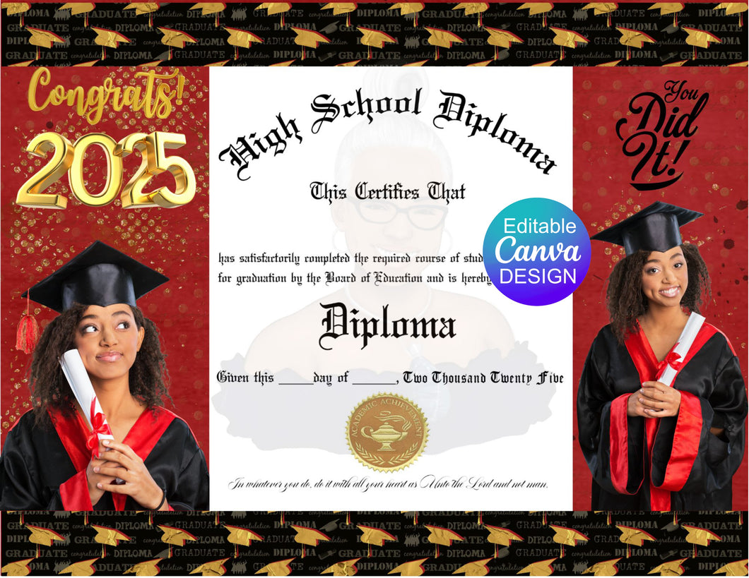 Diploma Chip Bag Template