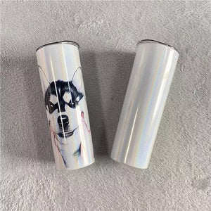 20oz Skinny Glitter Effect Tumbler Sublimation