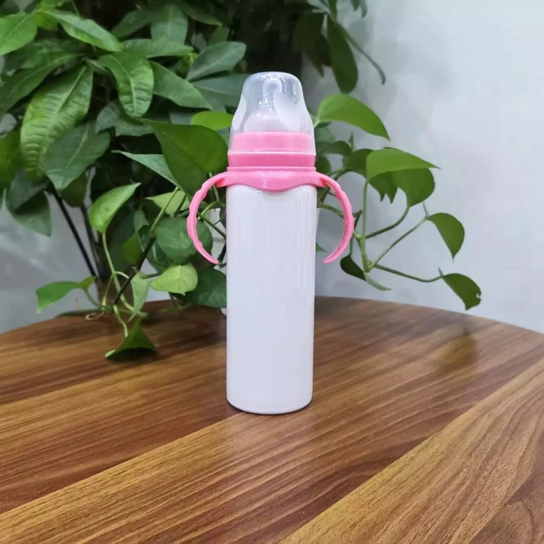 8 oz Sublimation Baby Bottle - Blue – Fountain of Blanks