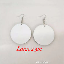 Load image into Gallery viewer, Sublimation MDF Earrings-Round Large