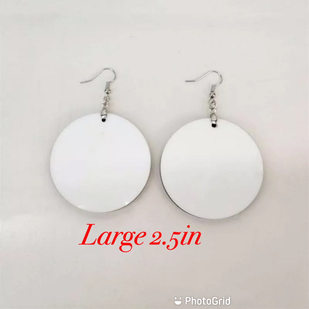 Sublimation MDF Earrings-Round Large