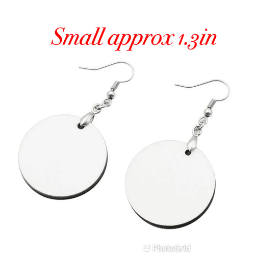 Sublimation MDF Earrings-Round Small